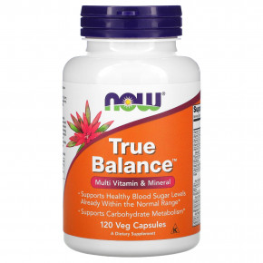 NOW Foods, True Balance, мультивитамины и микроэлементы, 120 вегетарианских капсул в Москве - eco-herb.ru | фото