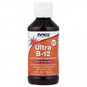 NOW Foods, Ultra B12, 118 мл (4 жидк. унции) - описание | фото