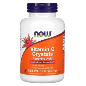 NOW Foods, витамин C в кристаллах, 227 г (8 унций) - описание