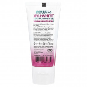 NOW Foods, Xyli-White™, детская зубная паста-гель, со вкусом жевательной резинки, 85 г (3 унции) в Москве - eco-herb.ru | фото