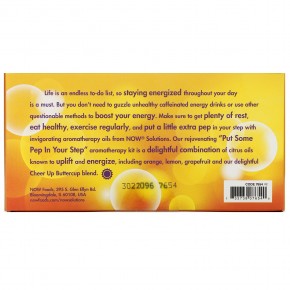NOW Foods, Solutions, Put Some Pep in Your Step, набор эфирных масел для бодрости, 4 флакона по 10 мл (1,3 жидк. Унции) в Москве - eco-herb.ru | фото