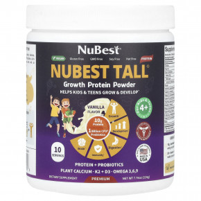 NuBest, Nubest Tall®, протеиновый порошок для роста, для детей от 4 лет, ваниль, 220 г (7,76 унции) в Москве - eco-herb.ru | фото