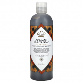 Nubian Heritage, африканское чёрное мыло, гель для душа, 384 мл (13 жидк. унций) - описание