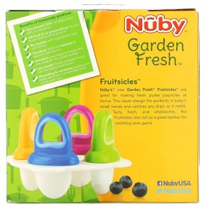 Nuby, Garden Fresh Fruitsicles, от 6 месяцев, 4 пакетика в Москве - eco-herb.ru | фото