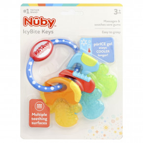Nuby, IcyBite ключи, от 3 месяцев, синий, зеленый и желтый, 1 шт. (Товар снят с продажи) в Москве - eco-herb.ru | изображение Nuby, IcyBite ключи, от 3 месяцев, синий, зеленый и желтый, 1 шт. (Товар снят с продажи) в Москве - eco-herb.ru | фото