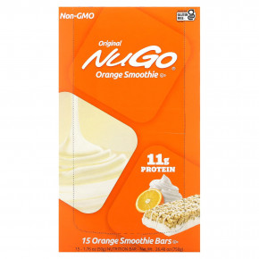 NuGo Nutrition, Апельсиновые батончики, 15 батончиков, 50 г (1,76 унции) в Москве - eco-herb.ru | фото