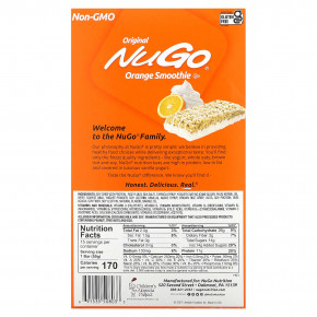 NuGo Nutrition, Апельсиновые батончики, 15 батончиков, 50 г (1,76 унции) в Москве - eco-herb.ru | фото