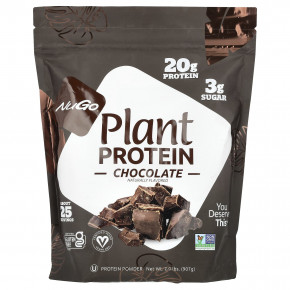 NuGo Nutrition, Plant Protein, Chocolate, 2 lbs (907 g) в Москве - eco-herb.ru | фото