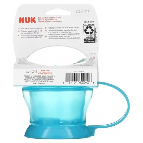 NUK, Здоровая закуска 2-в-1, для детей от 12 месяцев, синий, 1 упаковка для снеков в Москве - eco-herb.ru | фото