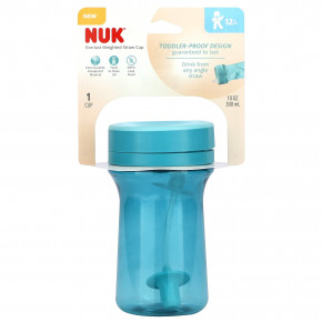 NUK, Everlast Weighted Straw Cup, для детей от 12 месяцев, бирюзовый, 300 мл (10 унций) в Москве - eco-herb.ru | фото