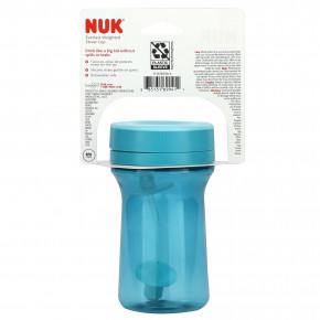 NUK, Everlast Weighted Straw Cup, для детей от 12 месяцев, бирюзовый, 300 мл (10 унций) в Москве - eco-herb.ru | фото