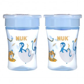 NUK, Evolution 360 Cup, для детей от 8 месяцев, синий, 2 стакана по 240 мл (8 унций) в Москве - eco-herb.ru | фото