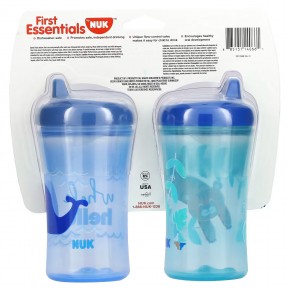 NUK, First Essentials, чашка с жестким носиком, от 9 месяцев, 2 чашки, 300 мл (10 унций) в Москве - eco-herb.ru | фото