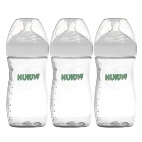 NUK, Simply Natural, белые в бутылках, для детей от 1 месяца, средние, 3 упаковки, по 270 мл (9 унций) в Москве - eco-herb.ru | фото