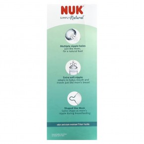 NUK, Simply Natural Bottle with SafeTemp, подарочный набор для новорожденных, от 0 месяцев, 9 шт. в Москве - eco-herb.ru | фото