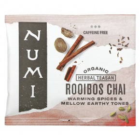 Numi Tea, Organic Herbal Teasan, чай ройбуш, без кофеина, 18 чайных пакетиков, 48,6 г (1,71 унции) в Москве - eco-herb.ru | фото