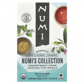 Numi Tea, Органический чаи, чаи и травяные сборы, коллекция Numi, 16 чайных пакетиков без ГМО, 1,26 унц. (34,7 г) (Товар снят с продажи) в Москве - eco-herb.ru | фото