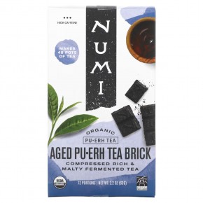 Numi Tea, органический выдержанный чай пуэр, 63 г (2,2 унции) в Москве - eco-herb.ru | фото