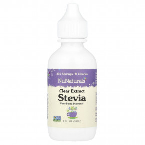 NuNaturals, Clear Extract, стевия, 59 мл (2 жидк. унции) - описание | фото