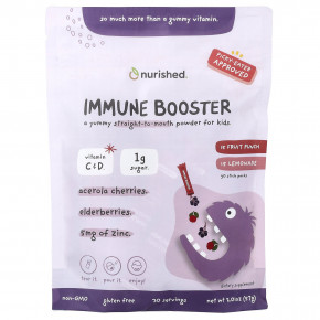 Nurished, Immune Booster, фруктовый пунш, со вкусом лимонада, 30 упаковок, 57 г (2,01 унции) - описание | фото