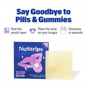 NuStrips, Sleep In A Strip™, голубика, 30 полосок в Москве - eco-herb.ru | изображение NuStrips, Sleep In A Strip™, голубика, 30 полосок в Москве - eco-herb.ru | фото