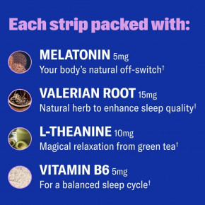 NuStrips, Sleep In A Strip™, голубика, 30 полосок в Москве - eco-herb.ru | изображение NuStrips, Sleep In A Strip™, голубика, 30 полосок в Москве - eco-herb.ru | фото