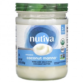 Nutiva, Coconut Manna, органическая чистая и вкусная кокосовая паста, 425 г (15 унций) в Москве - eco-herb.ru | фото