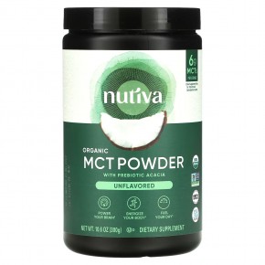 Nutiva, органический порошок MCT, без добавок, 300 г (10,6 унции) - описание