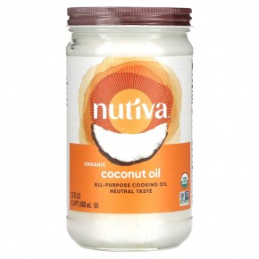 Nutiva, Органическое кокосовое масло, рафинированное, 23 жидких унций (680 мл) - описание | фото