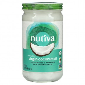 Nutiva, Органическое кокосовое масло, Virgin, 23 жидкие унции (680 мл) - описание