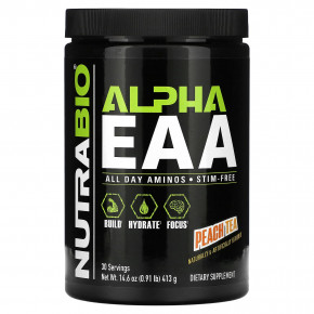 NutraBio, Alpha EAA, персиковый чай, 413 г (0,91 фунта) - описание