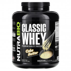 NutraBio, Classic Whey Protein, тесто для торта, 2268 г (5 фунтов) в Москве - eco-herb.ru | фото