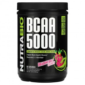 NutraBio, BCAA 5000, конфеты из драконьего фрукта, 465 г (1,03 фунта) - описание
