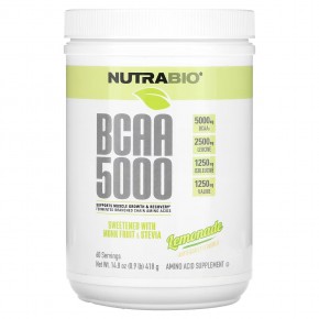 NutraBio, BCAA 5000, лимонад, 418 г (0,9 фунта 14,8 унции) - описание