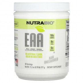 NutraBio, EAA, необработанные без добавок, 317 г (0,70 фунта) - описание