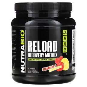 NutraBio, Reload, матрица для восстановления, клубника и лимон, 868 г (1,91 фунта) - описание
