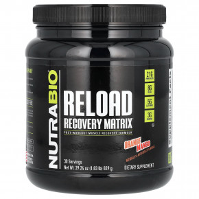 NutraBio, Reload Recovery Matrix, апельсин и манго, 829 г (1,83 фунта) - описание | фото