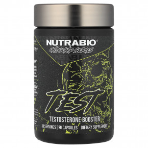 NutraBio, Test, Testosterone Booster, 90 капсул - описание | фото
