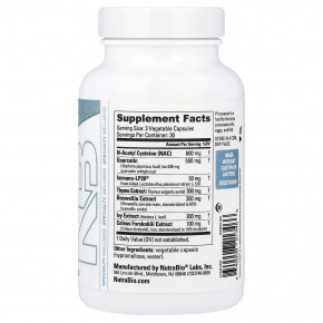 NutraBio, здоровье легких, 90 капсул в Москве - eco-herb.ru | фото