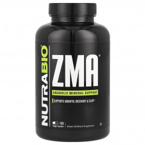 NutraBio, ZMA®, 180 капсул - описание | фото