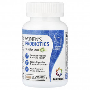 NutraBlast, пробиотики для женщин, 30 капсул - описание | фото