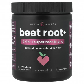 NutraChamps, Beet Root+, со вкусом черешни, 248 г (8,74 унции) - описание | фото