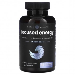 NutraChamps, Focused Energy, 60 Easy-to-Swallow Veggie Capsules в Москве - eco-herb.ru | фото