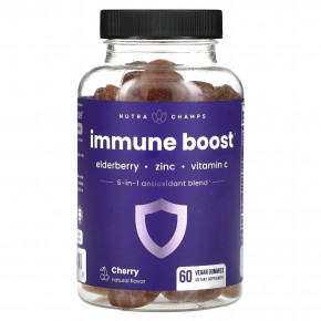 NutraChamps, Immune Boost, Cherry, 60 Vegan Gummies - описание | фото