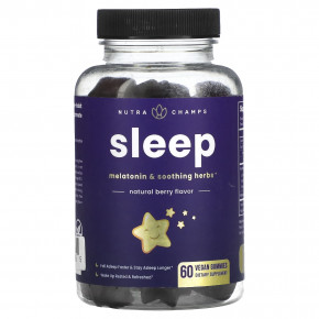 NutraChamps, Sleep, Natural Berry, 60 Vegan Gummies в Москве - eco-herb.ru | фото