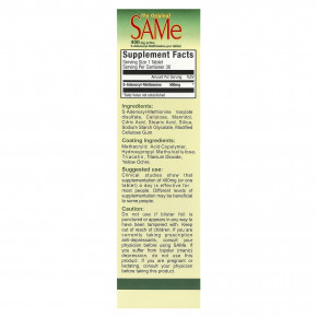 NutraLife, SAMe, 400 мг, 30 таблеток, покрытых кишечнорастворимой оболочкой в Москве - eco-herb.ru | фото