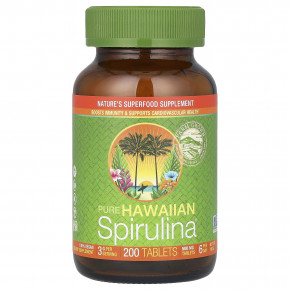 Nutrex Hawaii, Pure Hawaiian Spirulina®, 500 мг, 200 таблеток - описание | фото