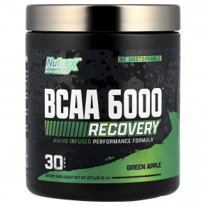 Nutrex Research, BCAA 6000 ™ Recovery, зеленое яблоко, 237 г (8,36 унции) - описание | фото