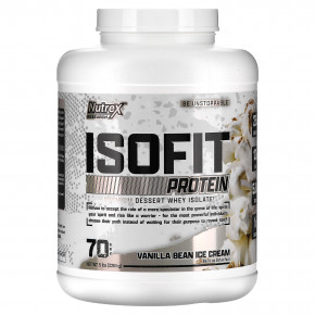 Nutrex Research, IsoFit Protein, протеин с ванильным мороженым, 2261 г (5 фунтов) - описание