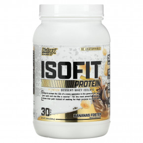 Nutrex Research, IsoFit Protein, протеин, со вкусом банана, 990 г (2,18 фунта) в Москве - eco-herb.ru | фото